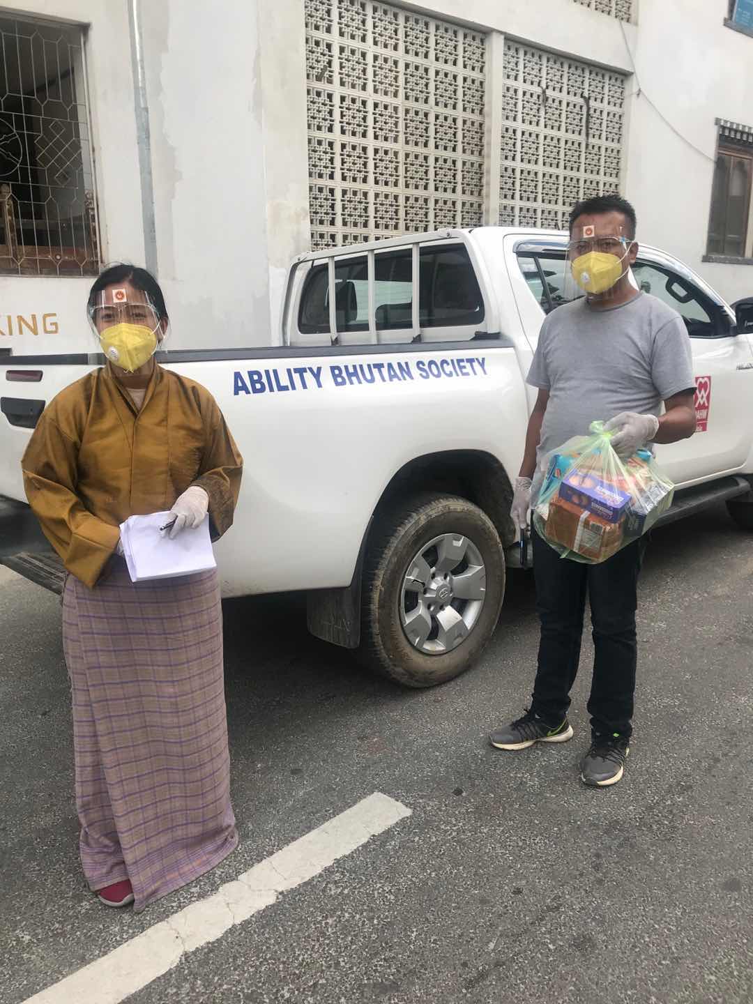 Delivery Service during lockdown | Ability Bhutan Society